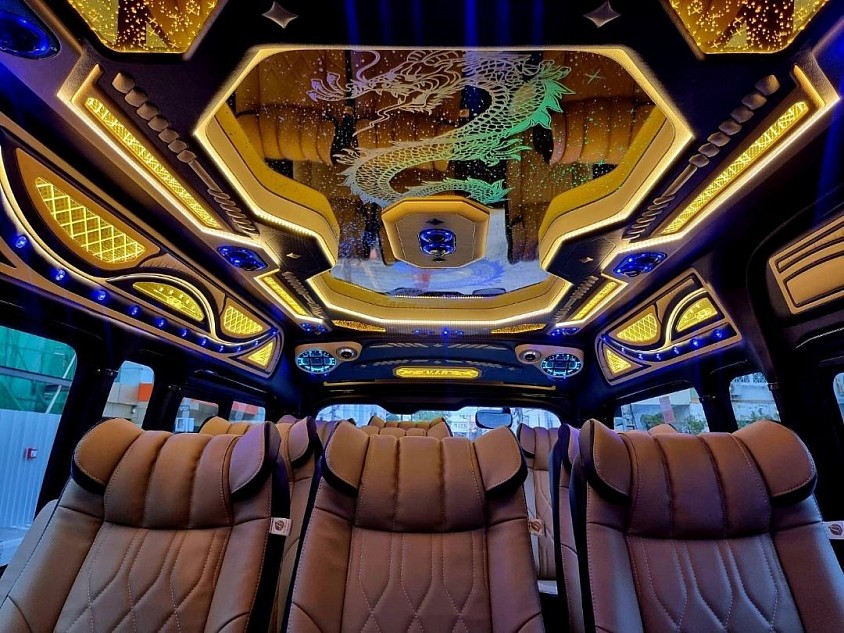 Spacious VIP van for families, groups, and luggage.